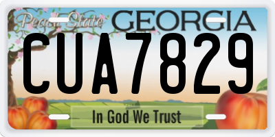 GA license plate CUA7829
