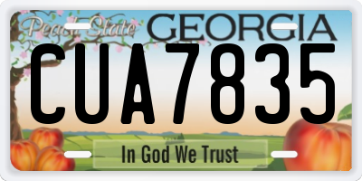 GA license plate CUA7835