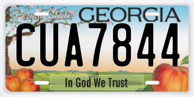 GA license plate CUA7844