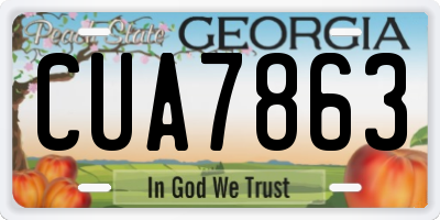 GA license plate CUA7863