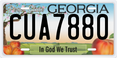 GA license plate CUA7880