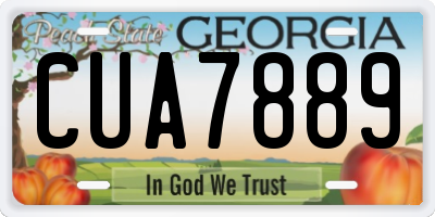 GA license plate CUA7889