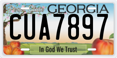 GA license plate CUA7897