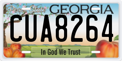 GA license plate CUA8264