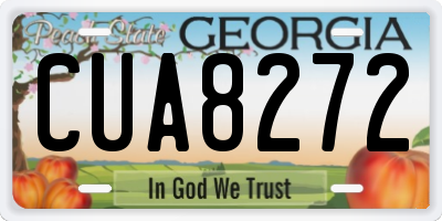 GA license plate CUA8272