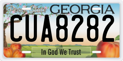 GA license plate CUA8282