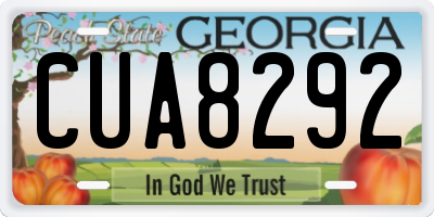 GA license plate CUA8292