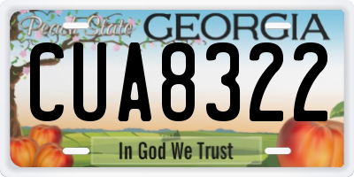 GA license plate CUA8322