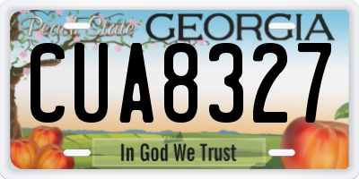 GA license plate CUA8327