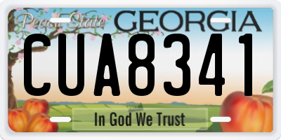 GA license plate CUA8341
