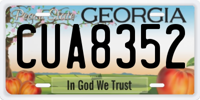 GA license plate CUA8352