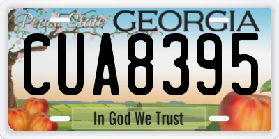 GA license plate CUA8395