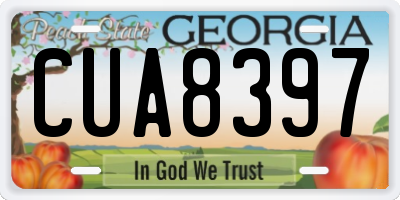 GA license plate CUA8397