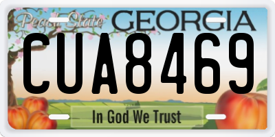 GA license plate CUA8469