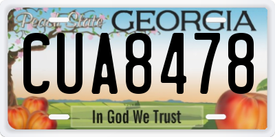 GA license plate CUA8478