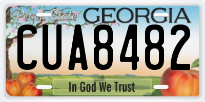 GA license plate CUA8482