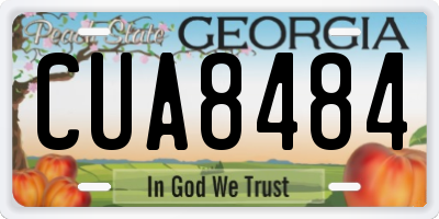 GA license plate CUA8484