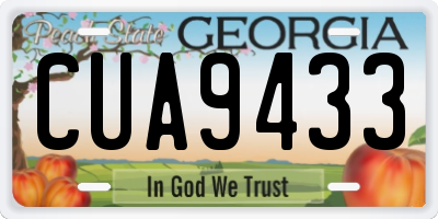 GA license plate CUA9433