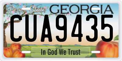 GA license plate CUA9435
