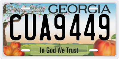GA license plate CUA9449