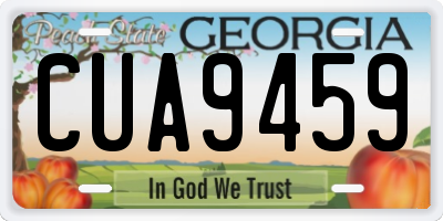GA license plate CUA9459