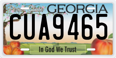 GA license plate CUA9465