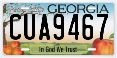 GA license plate CUA9467