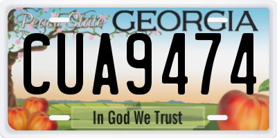 GA license plate CUA9474