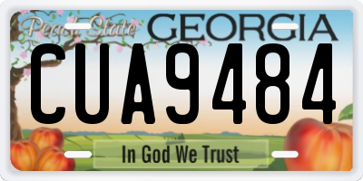 GA license plate CUA9484
