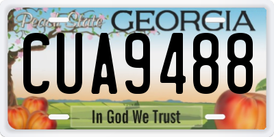 GA license plate CUA9488
