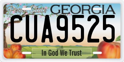 GA license plate CUA9525