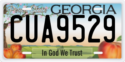 GA license plate CUA9529