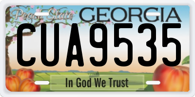 GA license plate CUA9535