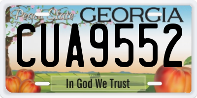 GA license plate CUA9552
