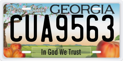 GA license plate CUA9563
