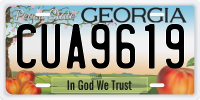 GA license plate CUA9619