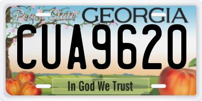 GA license plate CUA9620