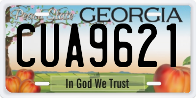 GA license plate CUA9621