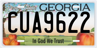 GA license plate CUA9622