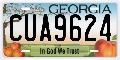 GA license plate CUA9624