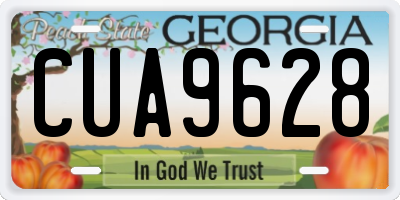 GA license plate CUA9628