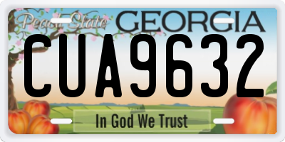GA license plate CUA9632