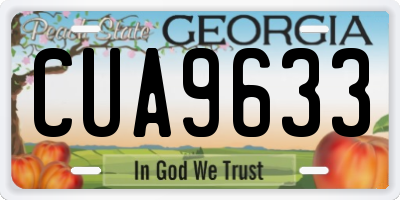GA license plate CUA9633