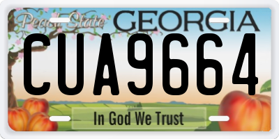 GA license plate CUA9664