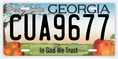 GA license plate CUA9677