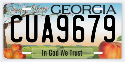 GA license plate CUA9679