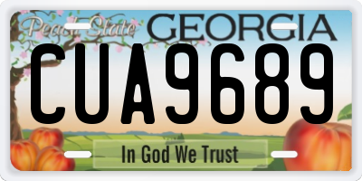 GA license plate CUA9689