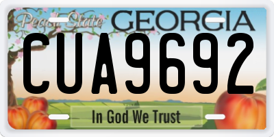 GA license plate CUA9692