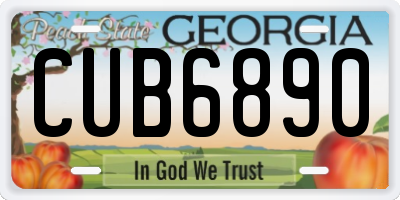 GA license plate CUB6890