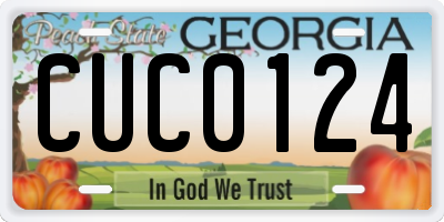 GA license plate CUC0124